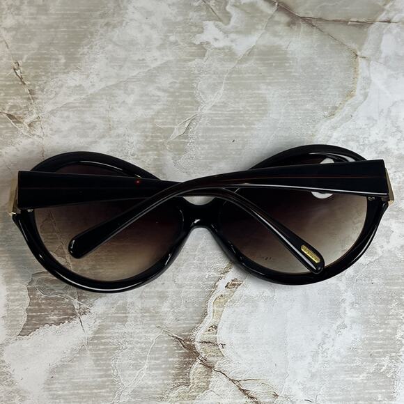 Oliver Peoples Sunglasses Harlot Oversized Dark Brown/Gold 64-15-130 Case Japan main image 8